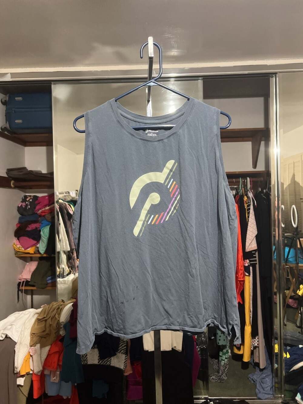 Peloton Women's Blue Graphic Tank Top Size 3X